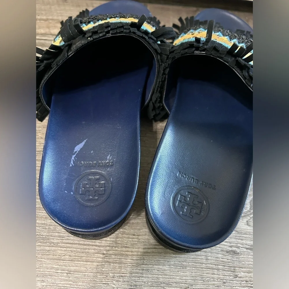 Tory Burch Isle Slide Embellished Slip-on Sandals slides